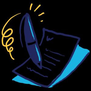 pen writing on a document